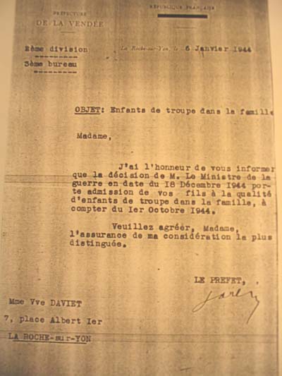 Document Daviet 1944